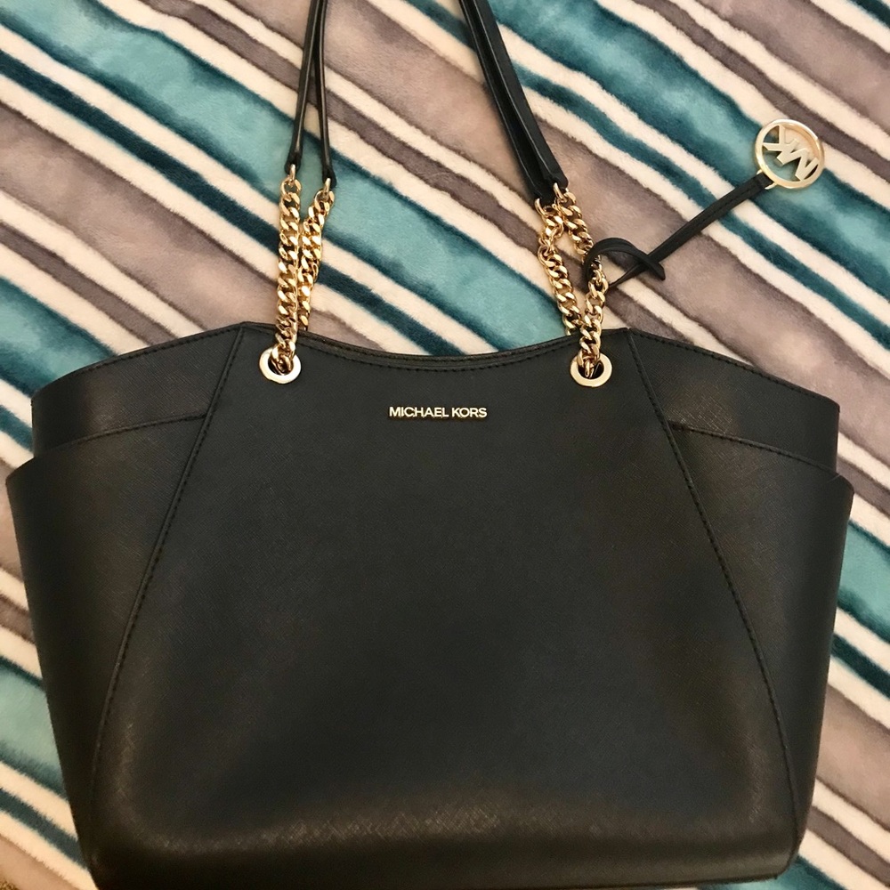Michael Kors Black Jet Set Travel Large Shoulder Bag LIKE NEW